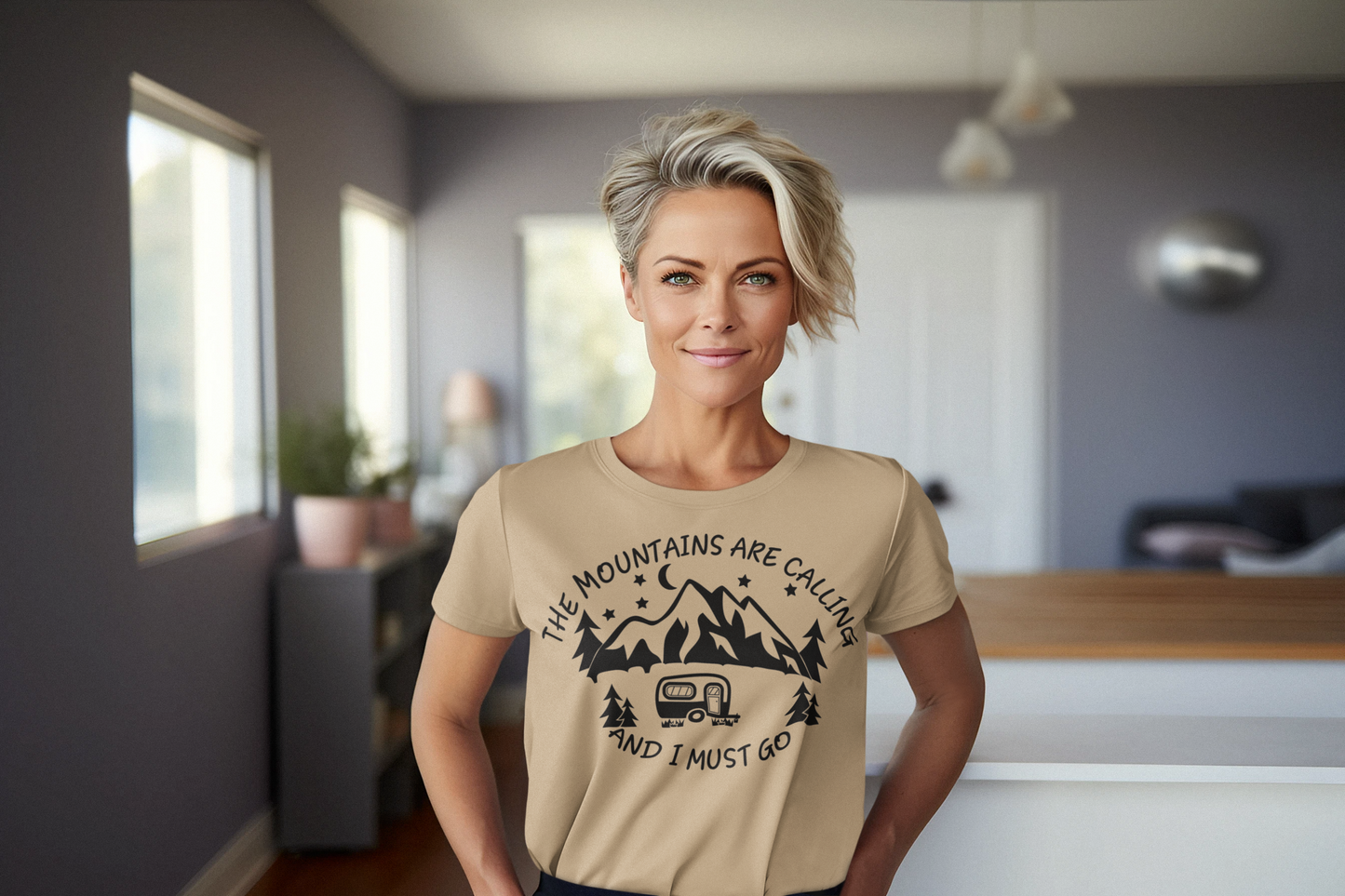 The Mountains are Calling and I Must Go Long or Short Sleeve Tee Shirt