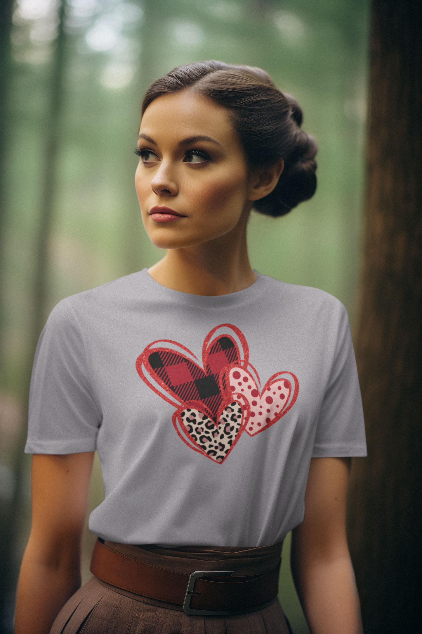 Triple Hearts Long or Short Sleeve Tee