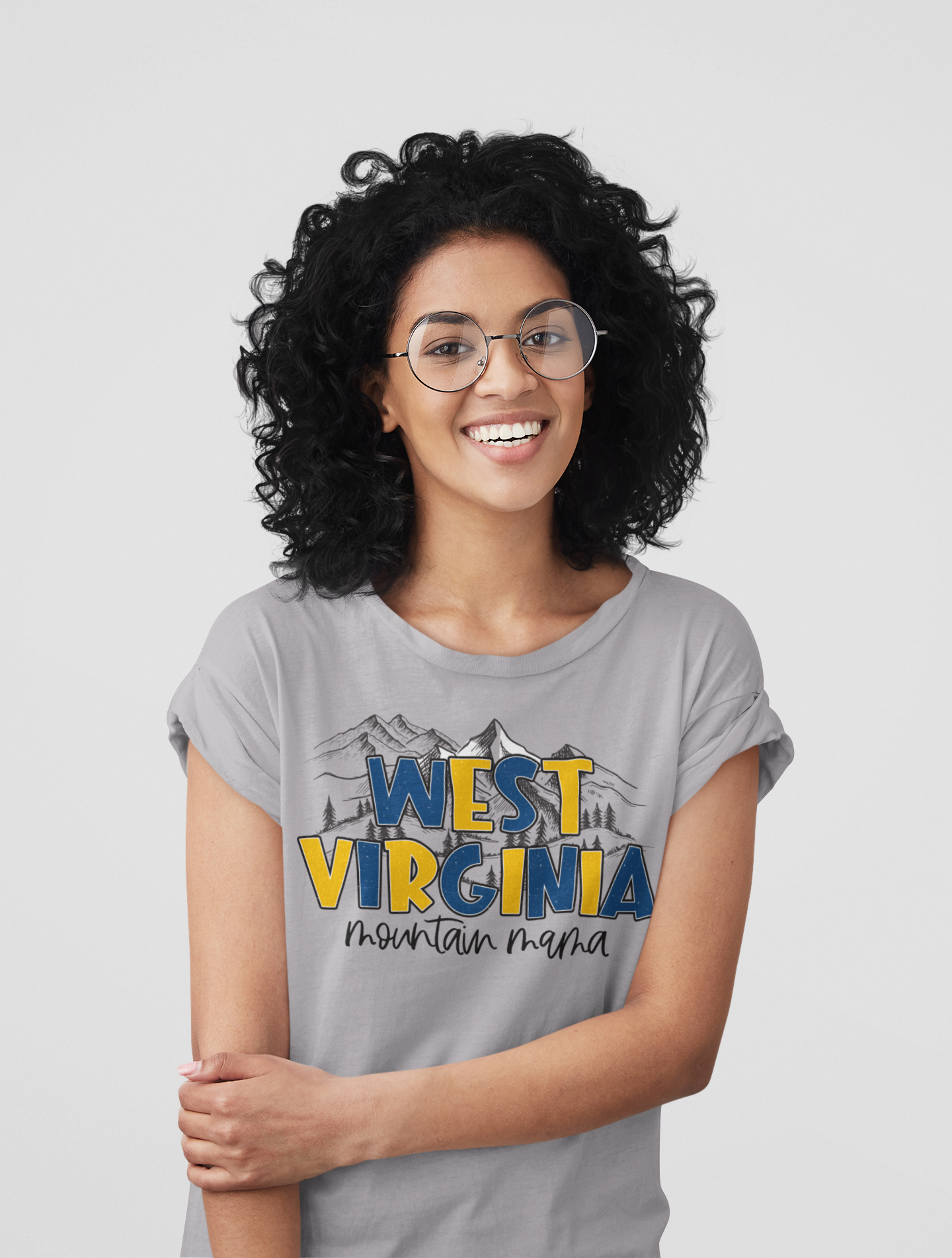 WV Blue & Gold Mountain Mama Regular & Plus Graphic Long or Short Sleeve Tee