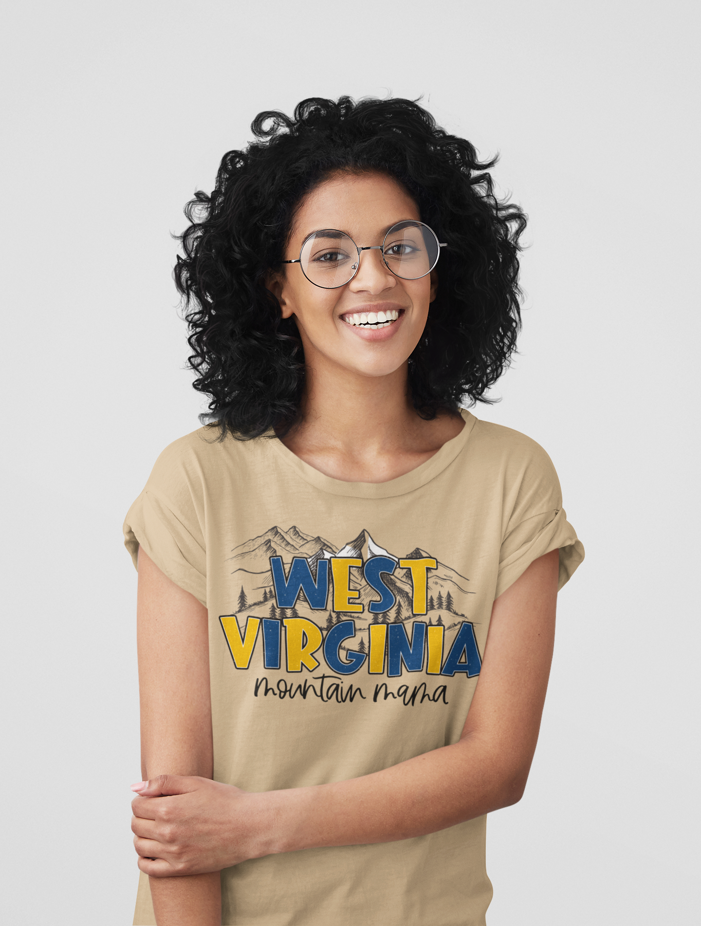 WV Blue & Gold Mountain Mama Regular & Plus Graphic Long or Short Sleeve Tee