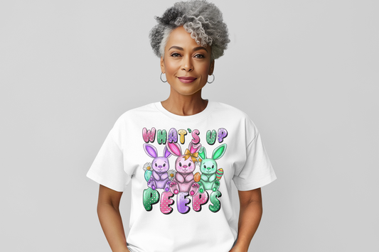 What's Up Peeps Regular & Plus Graphic Tee