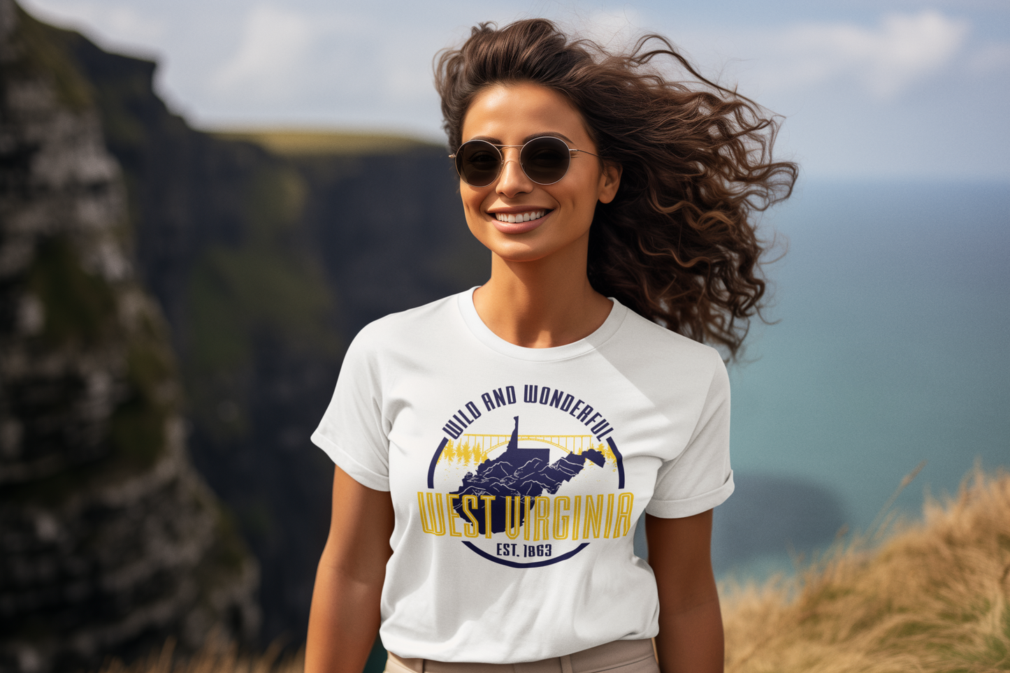 Wild & Wonderful West Virginia Regular & Plus Long or Short Sleeve Graphic Tee