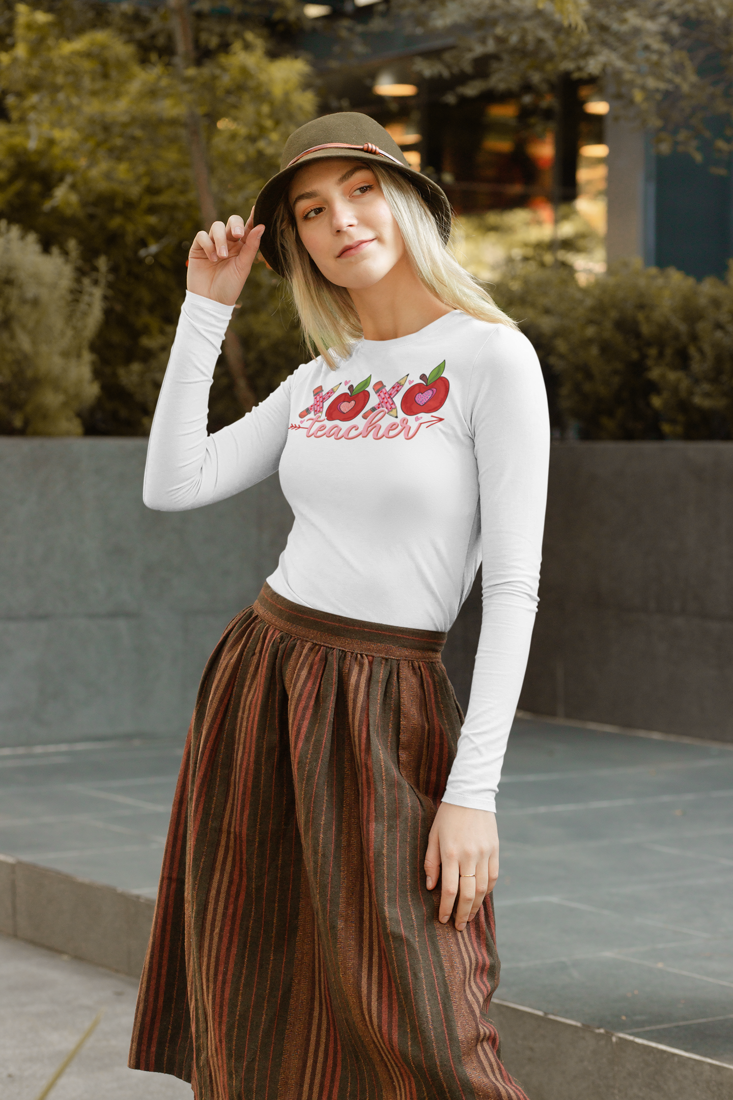 XOXO Teacher Long or Short Sleeve Shirt