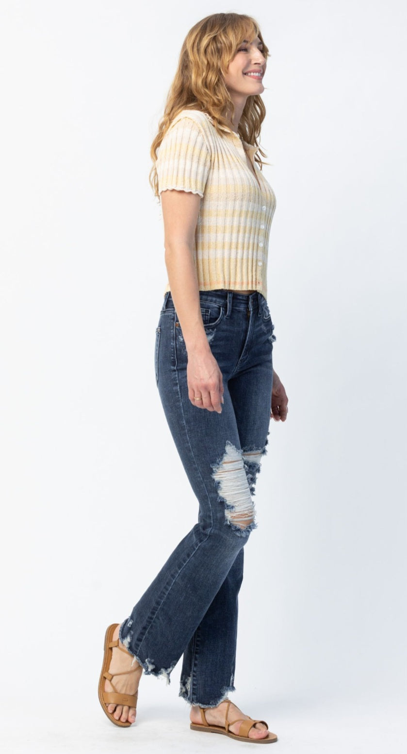 Judy Blue Mid-Rise Distressed Jeans