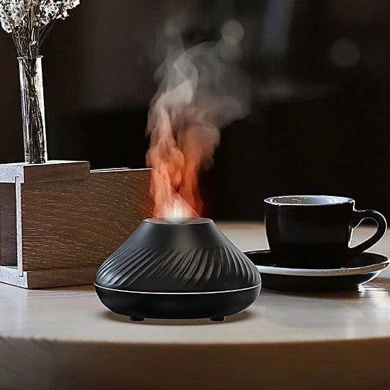 Flame Aroma Diffuser Black - 130 Ml