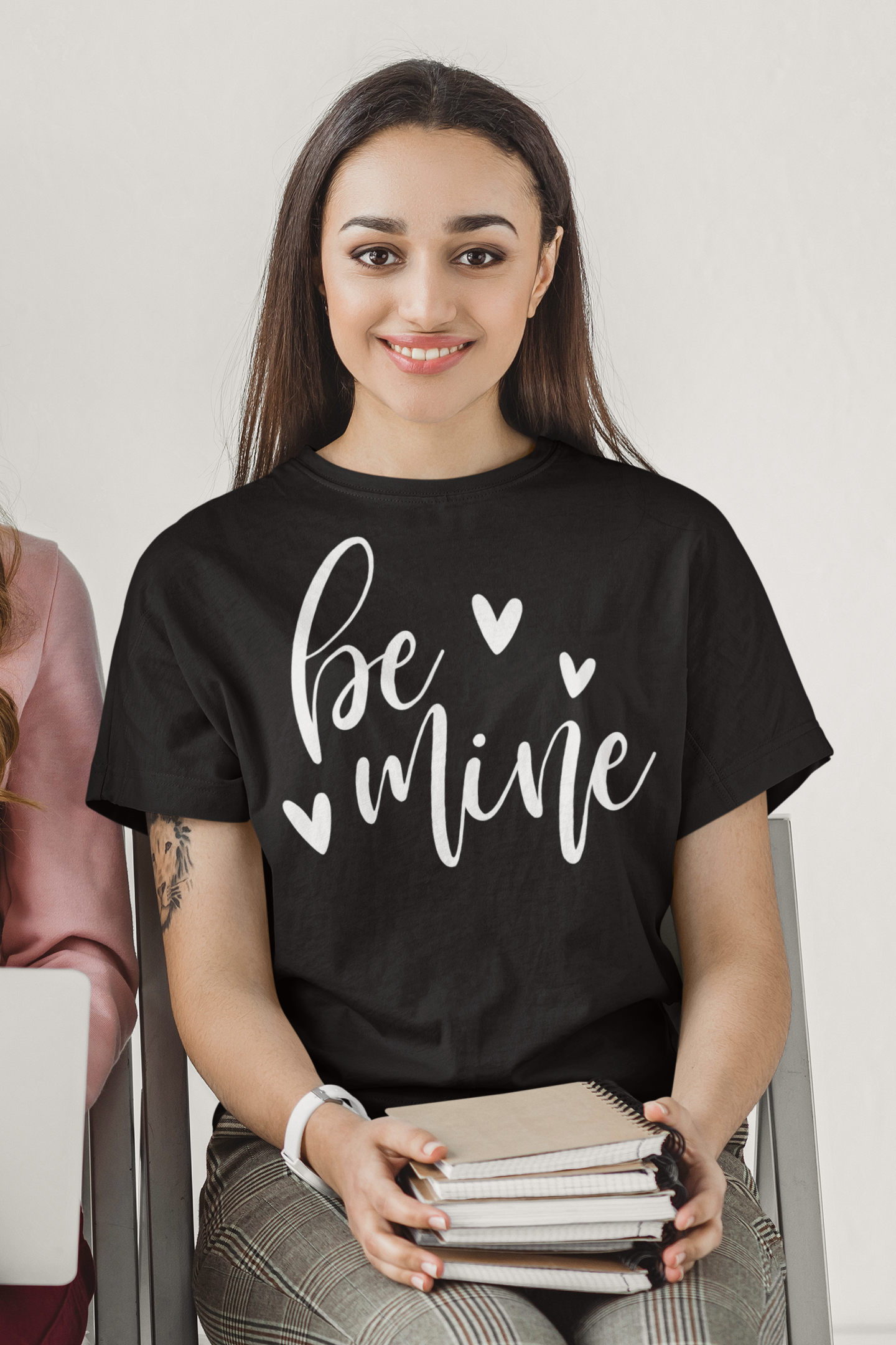 Be Mine Tee Black Lettering