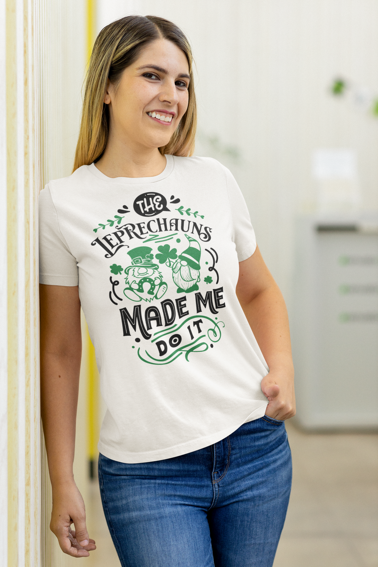 The Leprechauns Made Me Do It Regular & Plus Long or Short Sleeve Graphic Tee