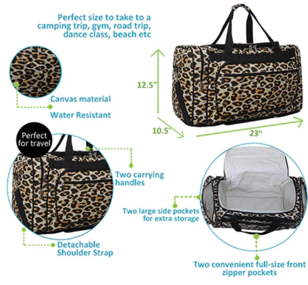 Wild Leopard 20" Weekender Duffel Bag