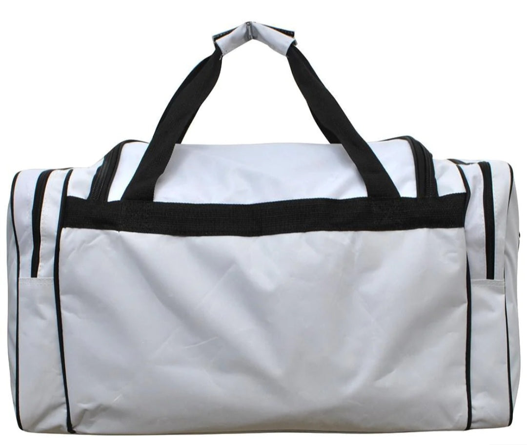 White 23" Baseball Weekender Duffel Bag