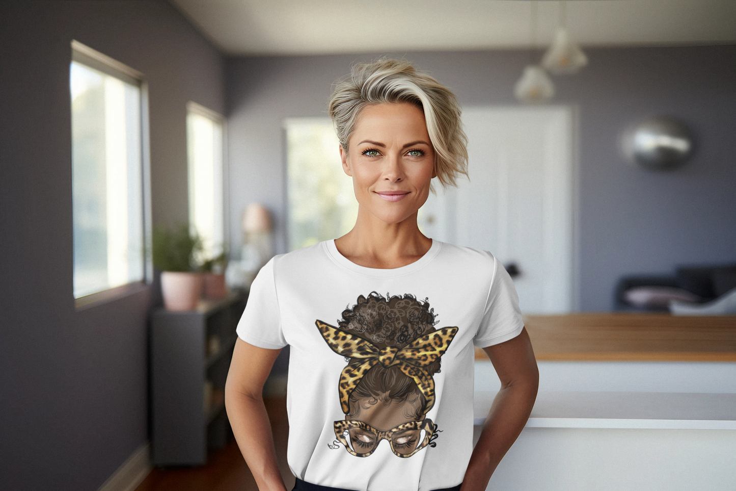 Messy Bun #1 Graphic Tee in Regular & Plus Sizes