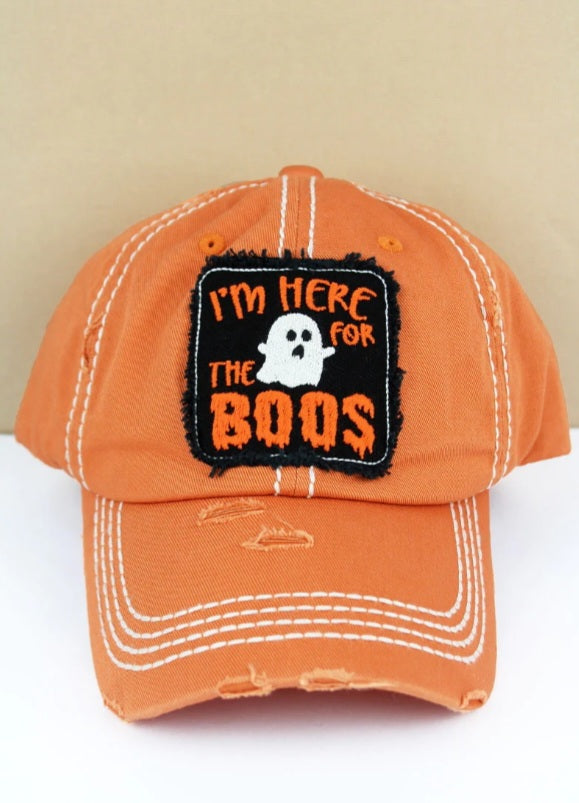 Distressed I'm Here for the Boos Cap