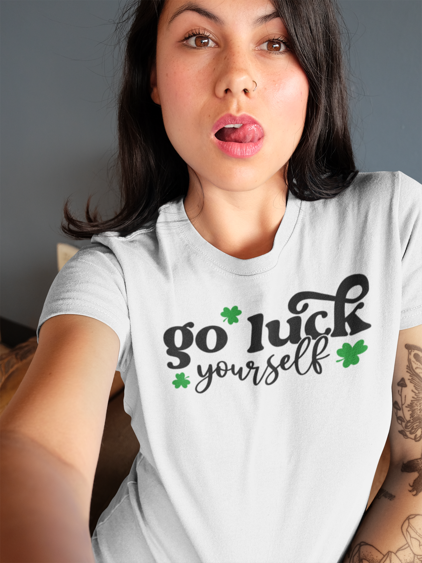 Go Luck Yourself Regular & Plus Long or Short Sleeve Graphic Tee