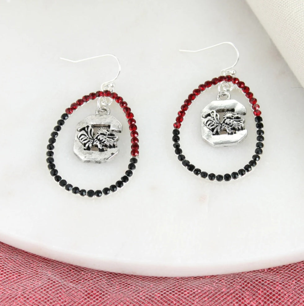 Your Favorite Collegiate Team's Crystal Loop Earrings