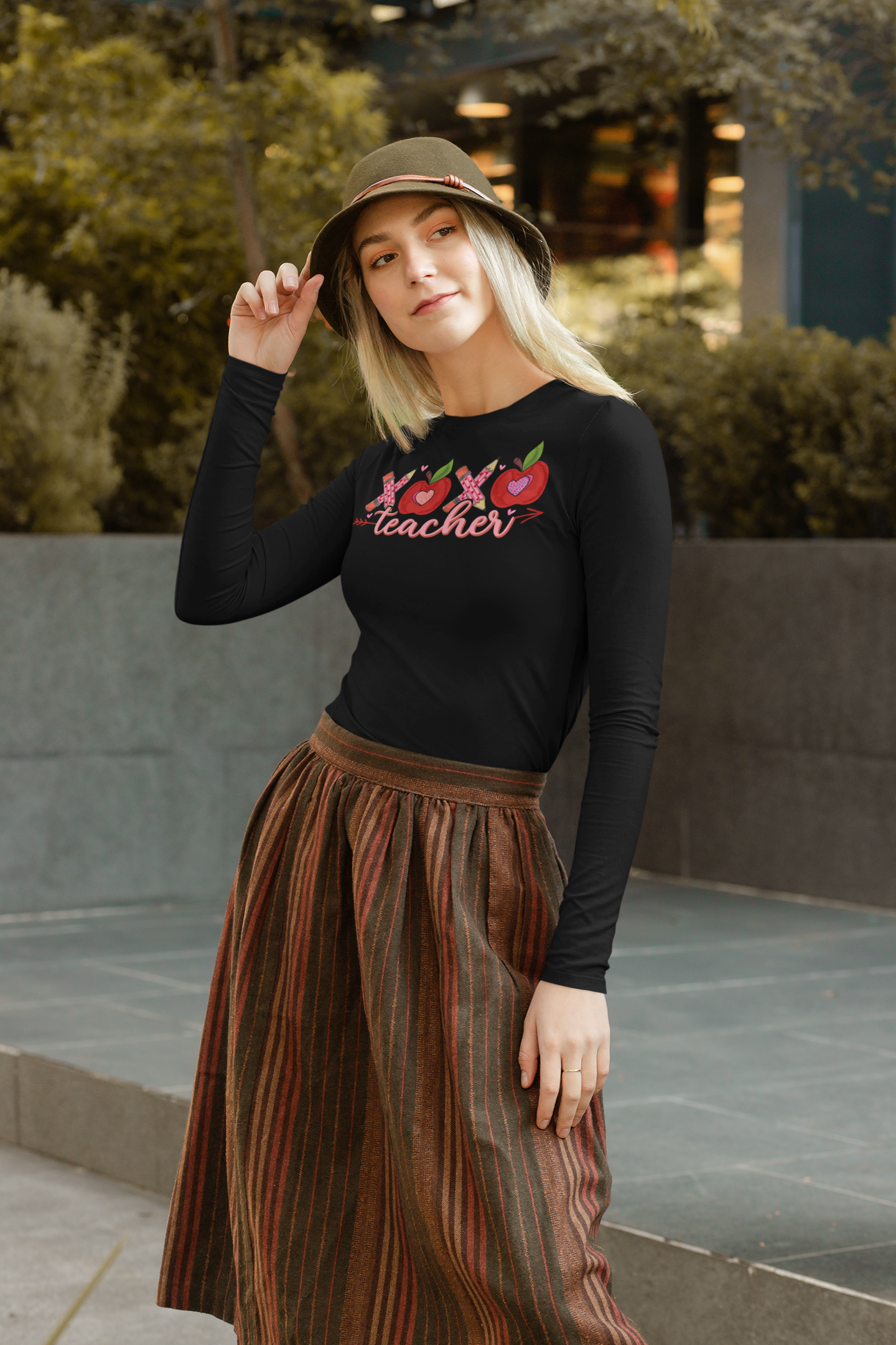 XOXO Teacher Long or Short Sleeve Shirt