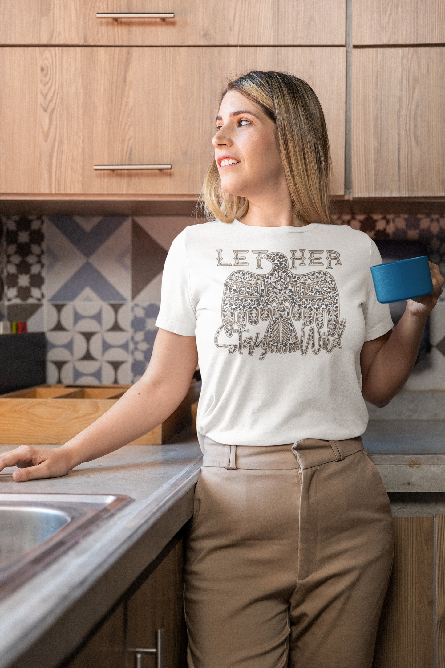 Let Her Stay Wild Regular & Plus Long or Short Sleeve Graphic Tee