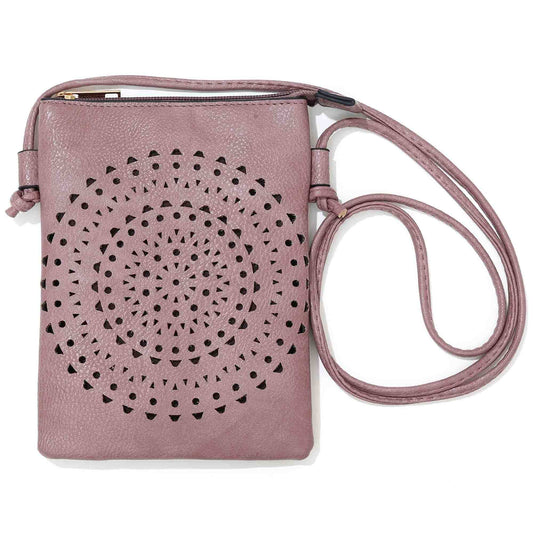 PLUM - CIRCLE CUT CROSSBODY BAG WITH FLIP COVER