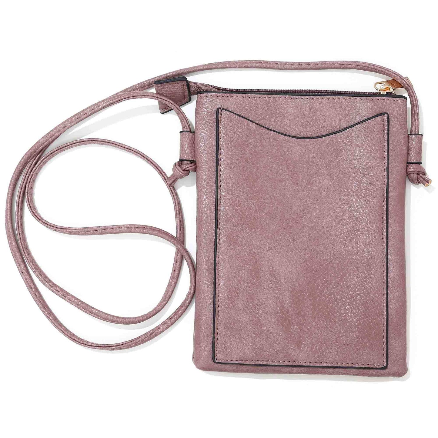 PLUM - CIRCLE CUT CROSSBODY BAG WITH FLIP COVER