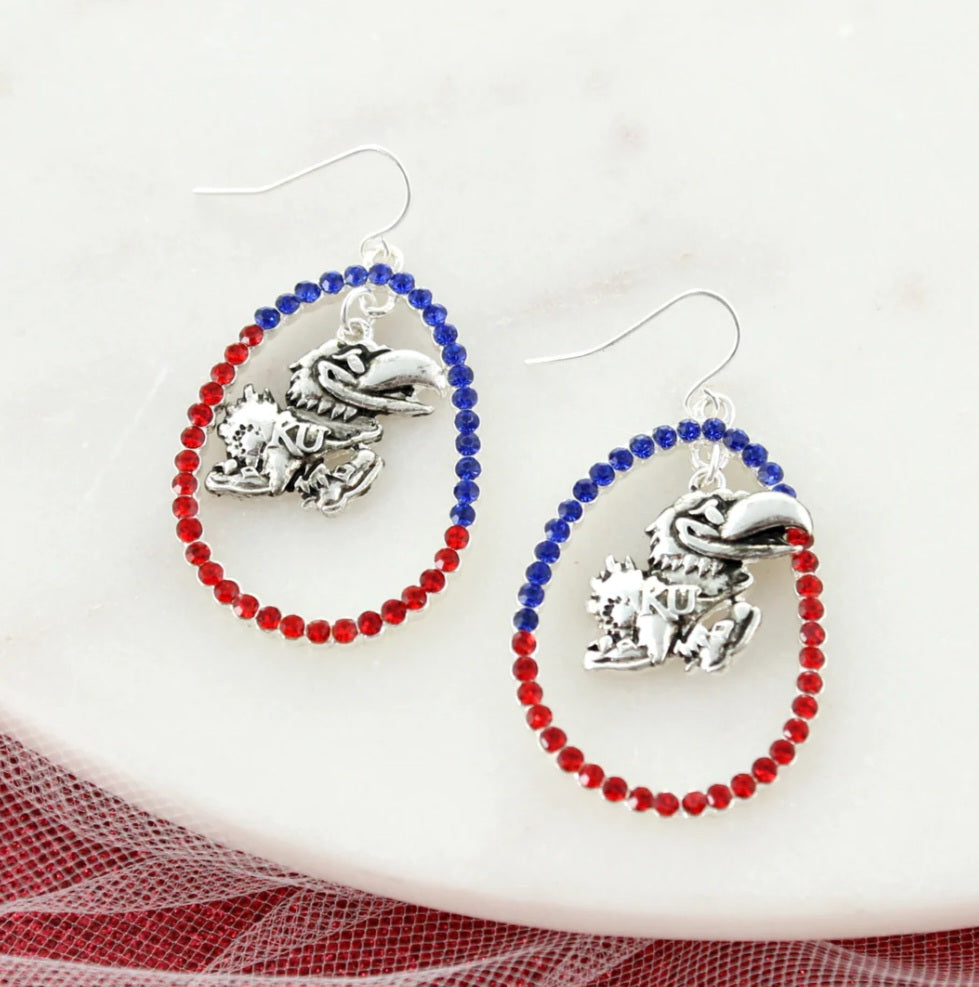 Your Favorite Collegiate Team's Crystal Loop Earrings