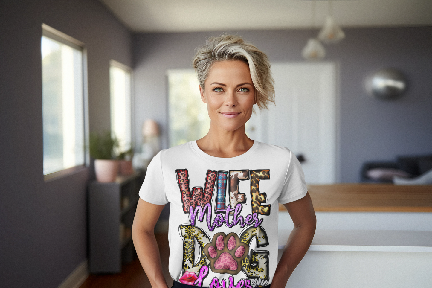 Wife Mother Dog Lover Graphic Tee