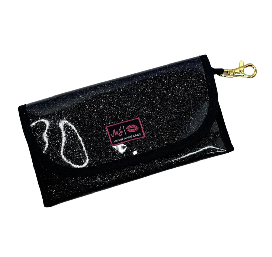Makeup Junkie Onyx Glitter Sunglass Case