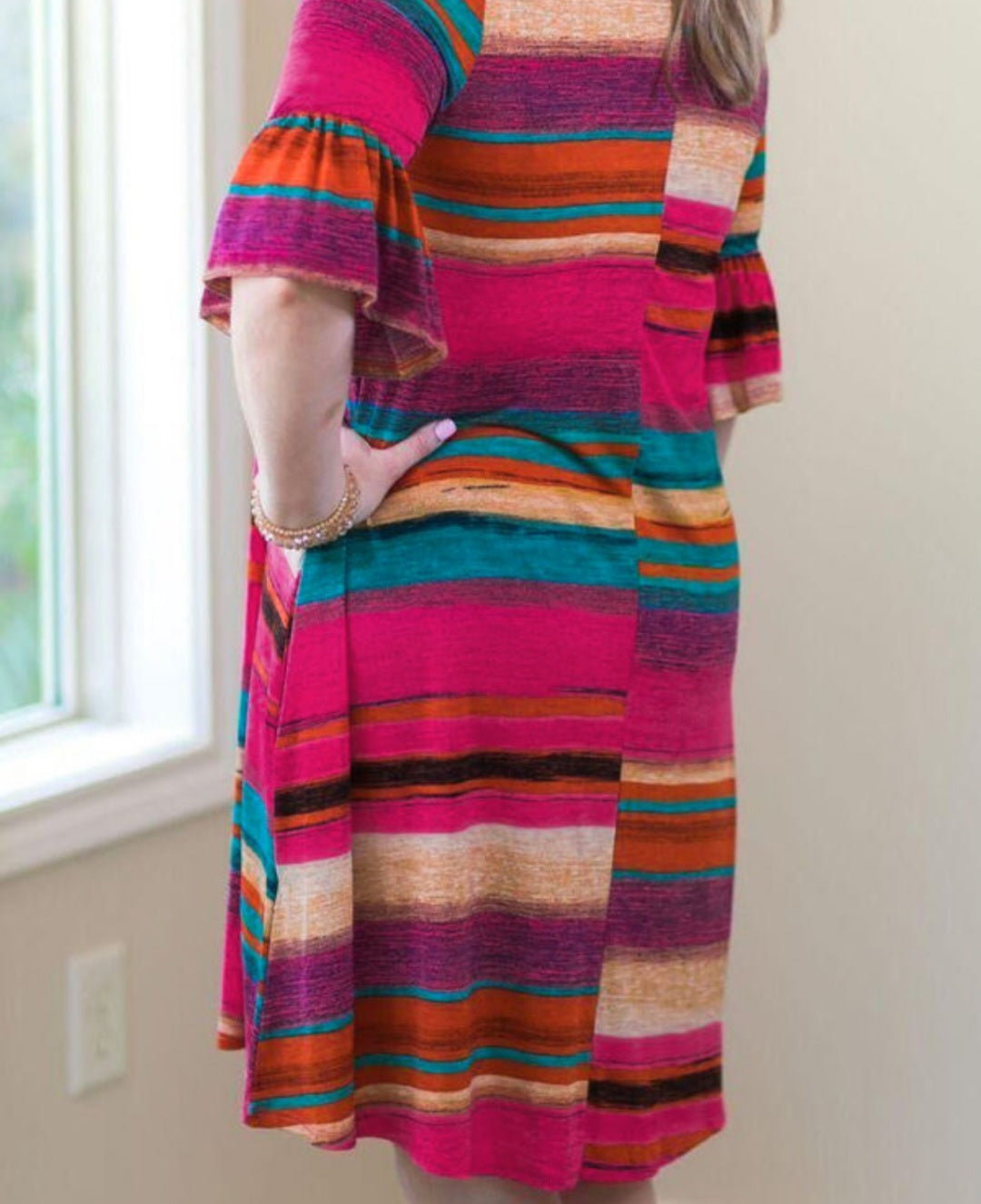 Multicolor Serape Dress