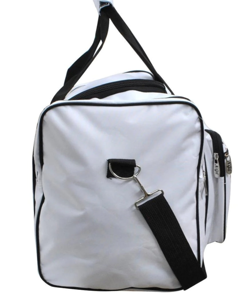 White 23" Baseball Weekender Duffel Bag