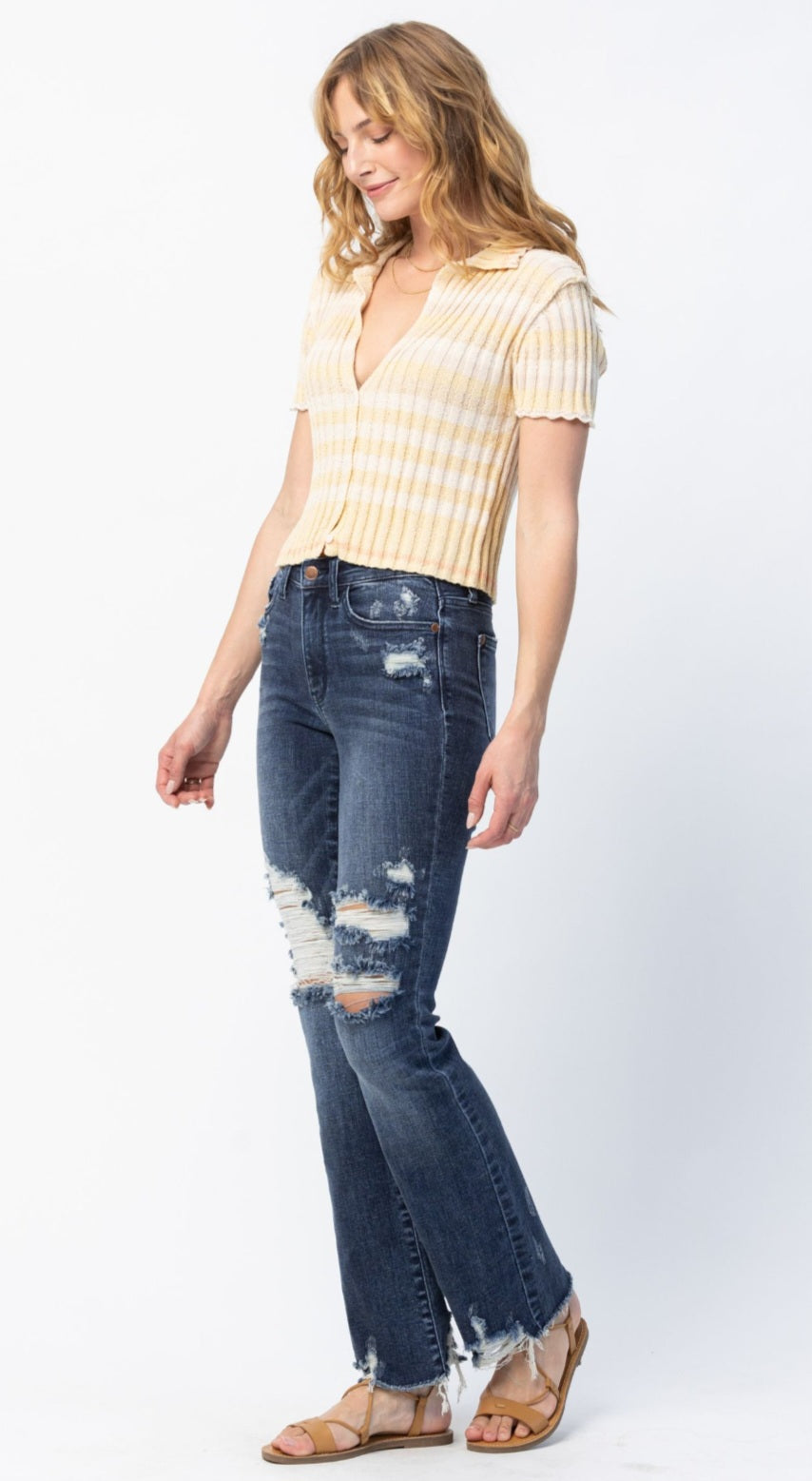 Judy Blue Mid-Rise Distressed Jeans