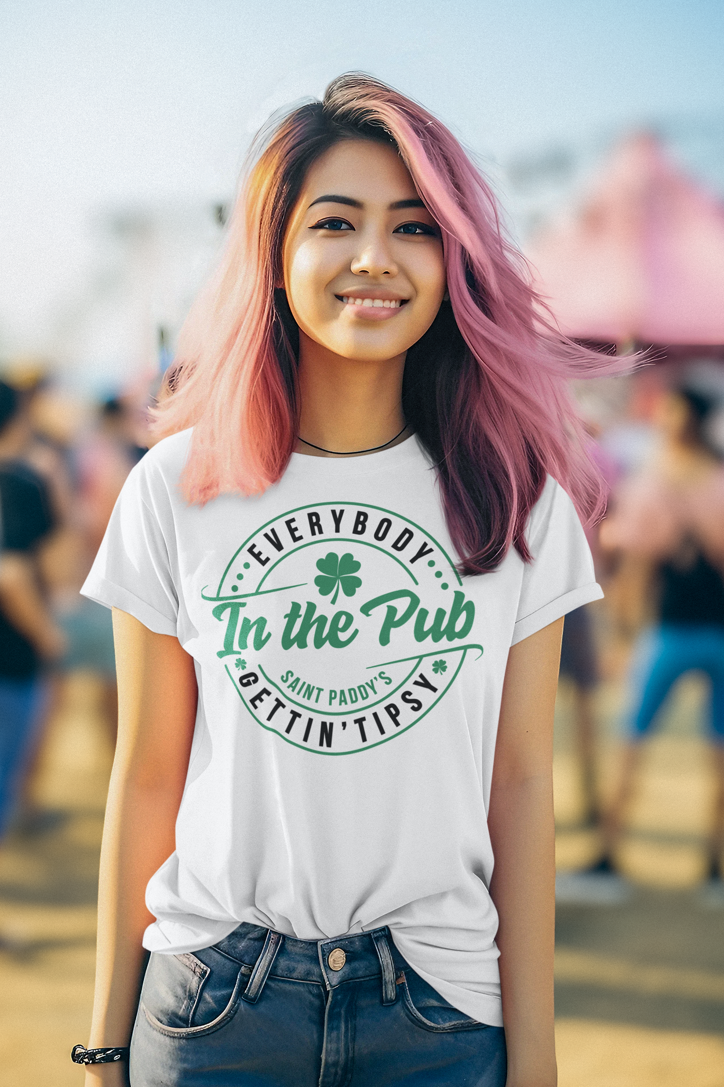 Everybody's In The Pub Getting Tipsy Regular & Plus Long or Short Sleeve Tee Shirt