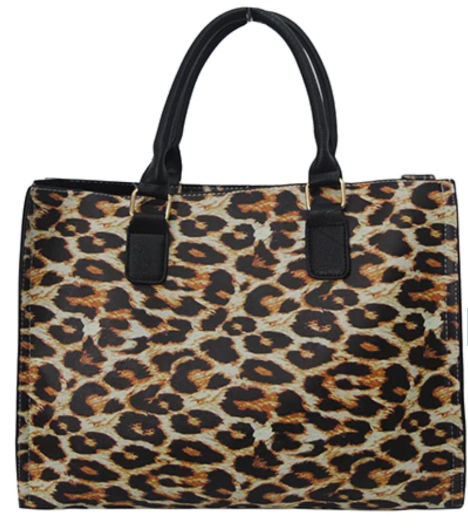 Wild Leopard 2-n-1 Faux Leather Tassle Bag