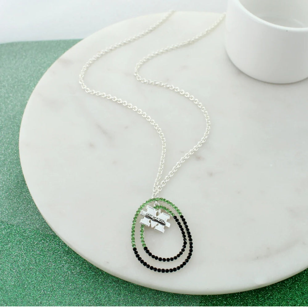 Marshall Crystal Hoop Necklace