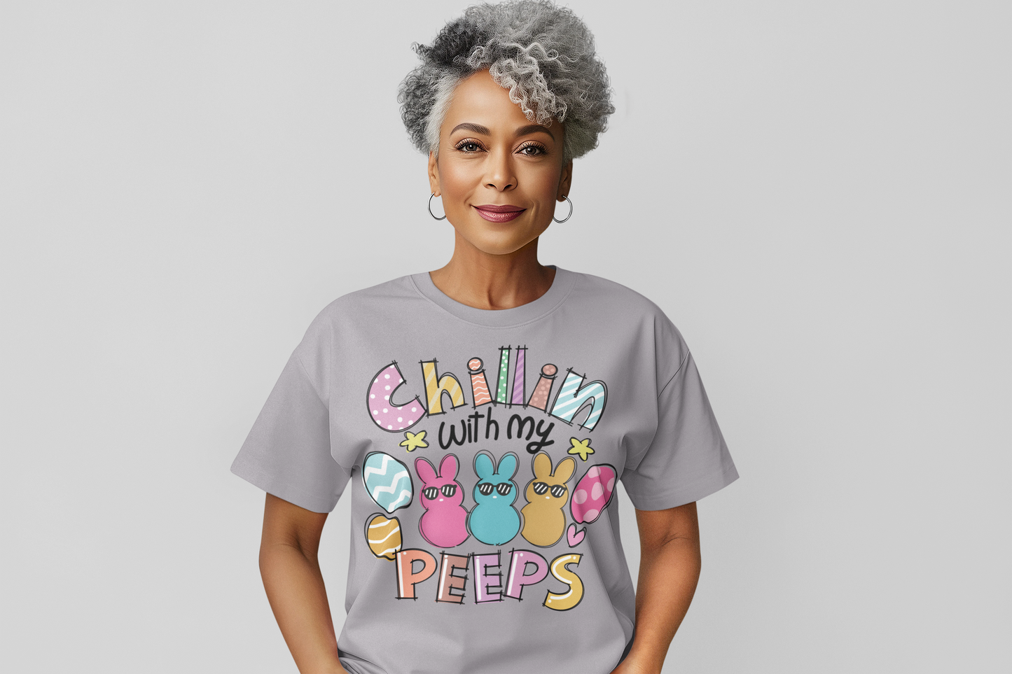 Chillin With My Peeps Regular & Plus Graphic Tee