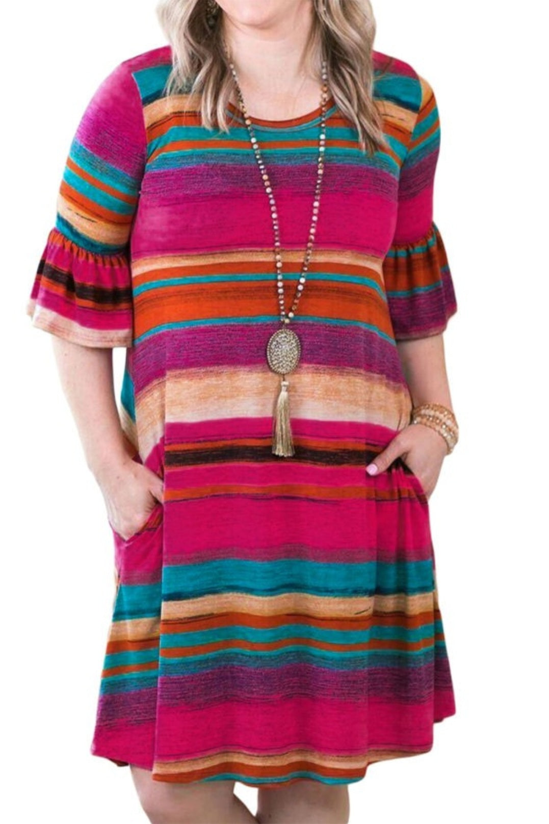 Multicolor Serape Dress