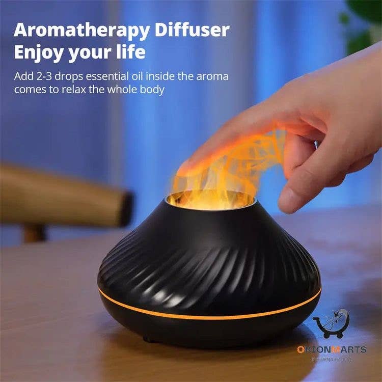 Flame Aroma Diffuser Black - 130 Ml