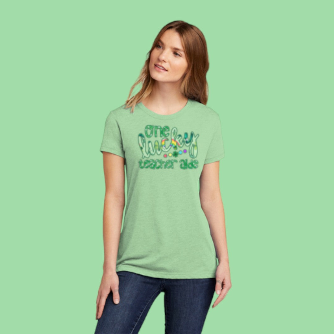 One Lucky Teacher Aide Tee