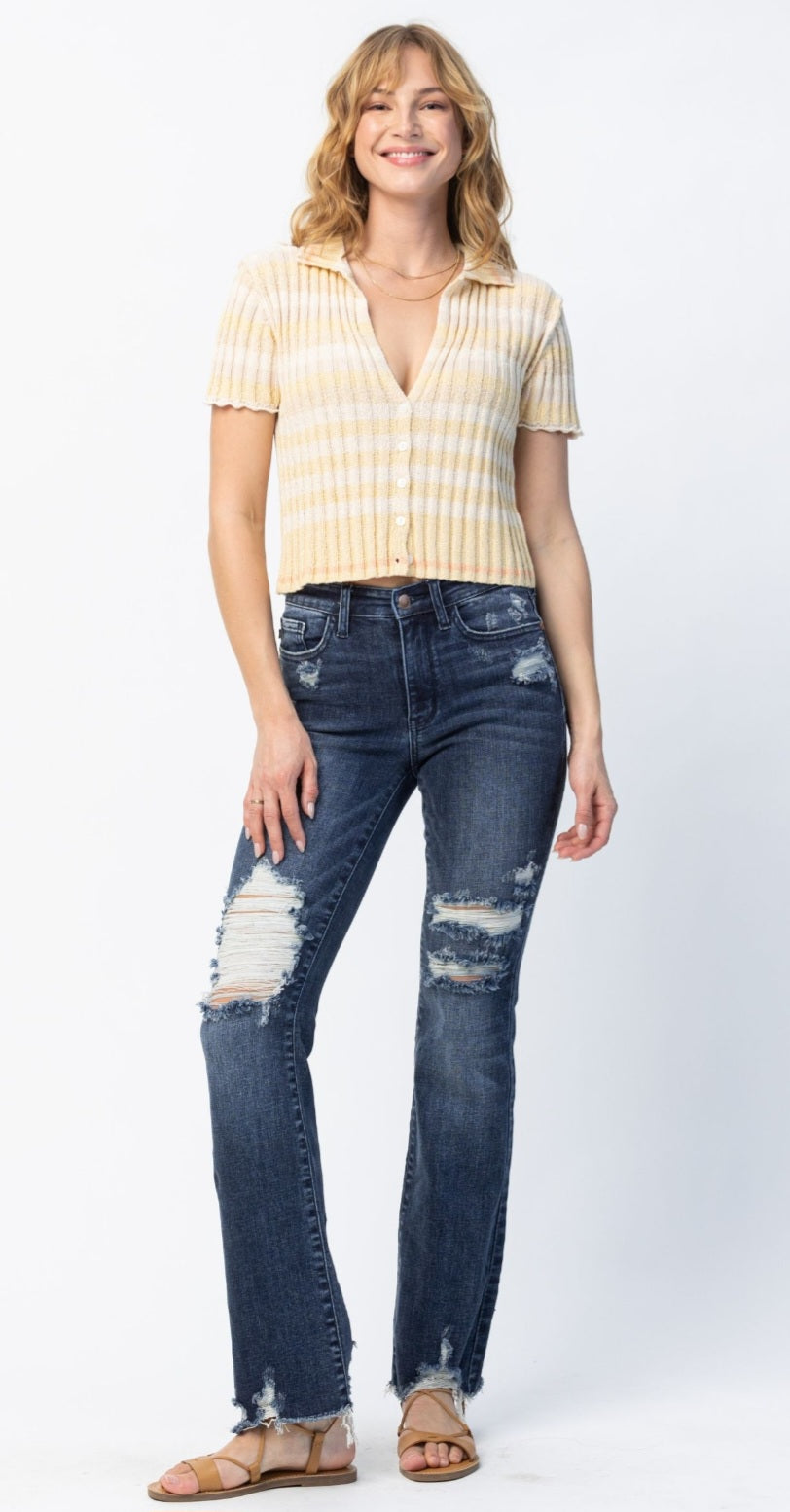 Judy Blue Mid-Rise Distressed Jeans