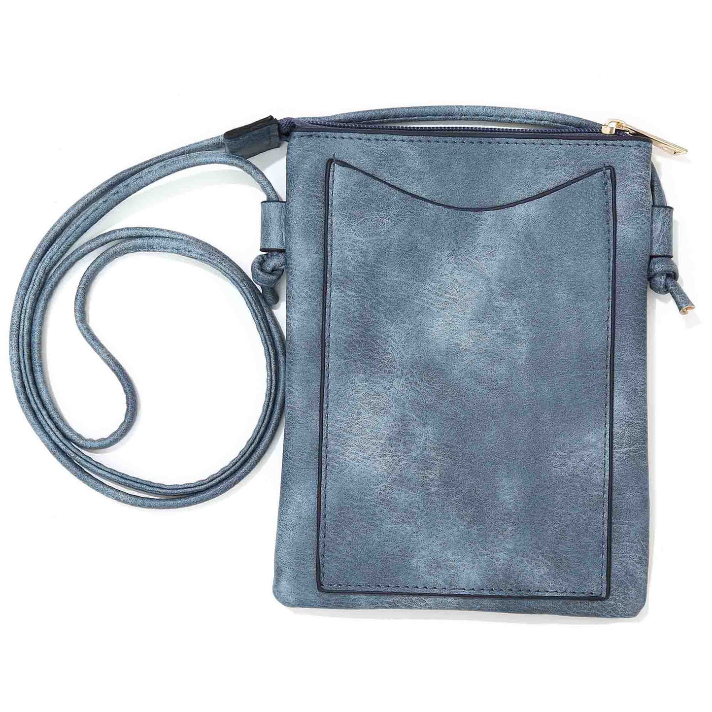 NAVY - CIRCLE CUT CROSSBODY BAG WITH FLIP COVER