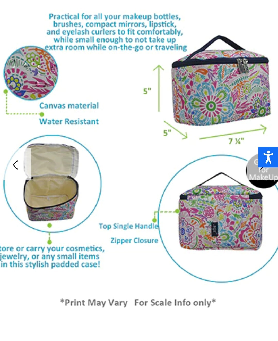 Wildflower Cosmetic Case