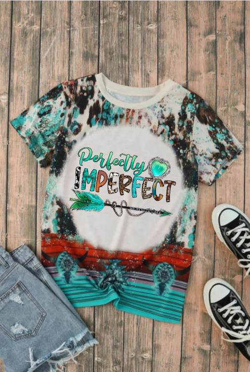 Tie Dye Bleached Perfectly Imperfect Tee Regular Sizes