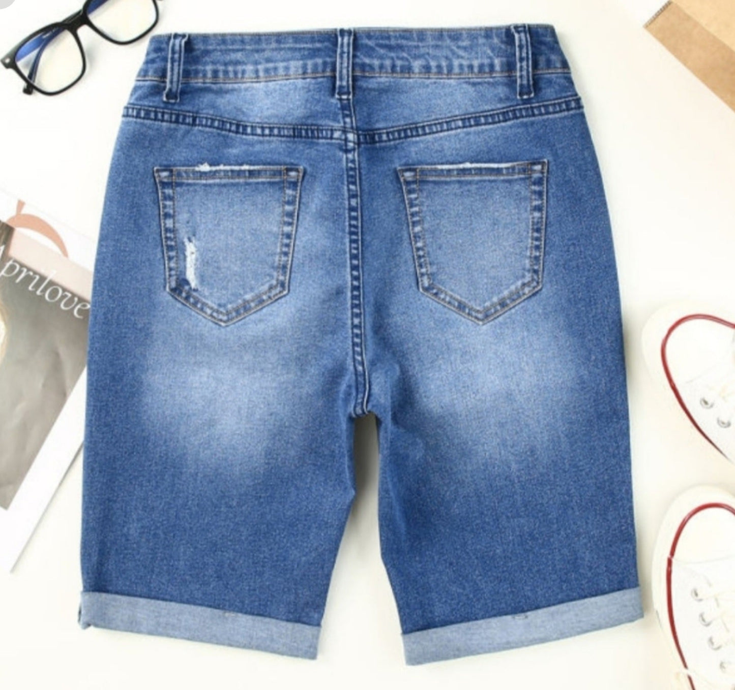 Denim Bermuda Shorts