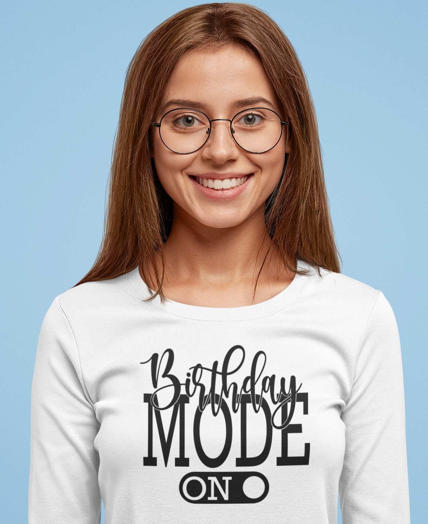 Birthday Mode On Regular & Plus Long or Short Sleeve Graphic Tee