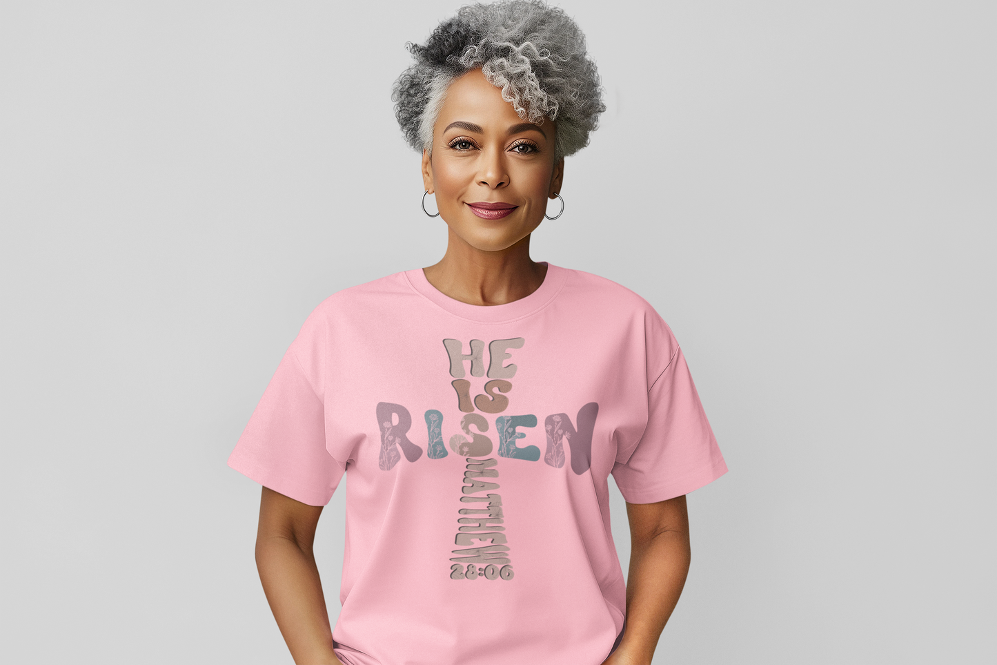 He is Risen Circle Design Regular & Plus Graphic Tee