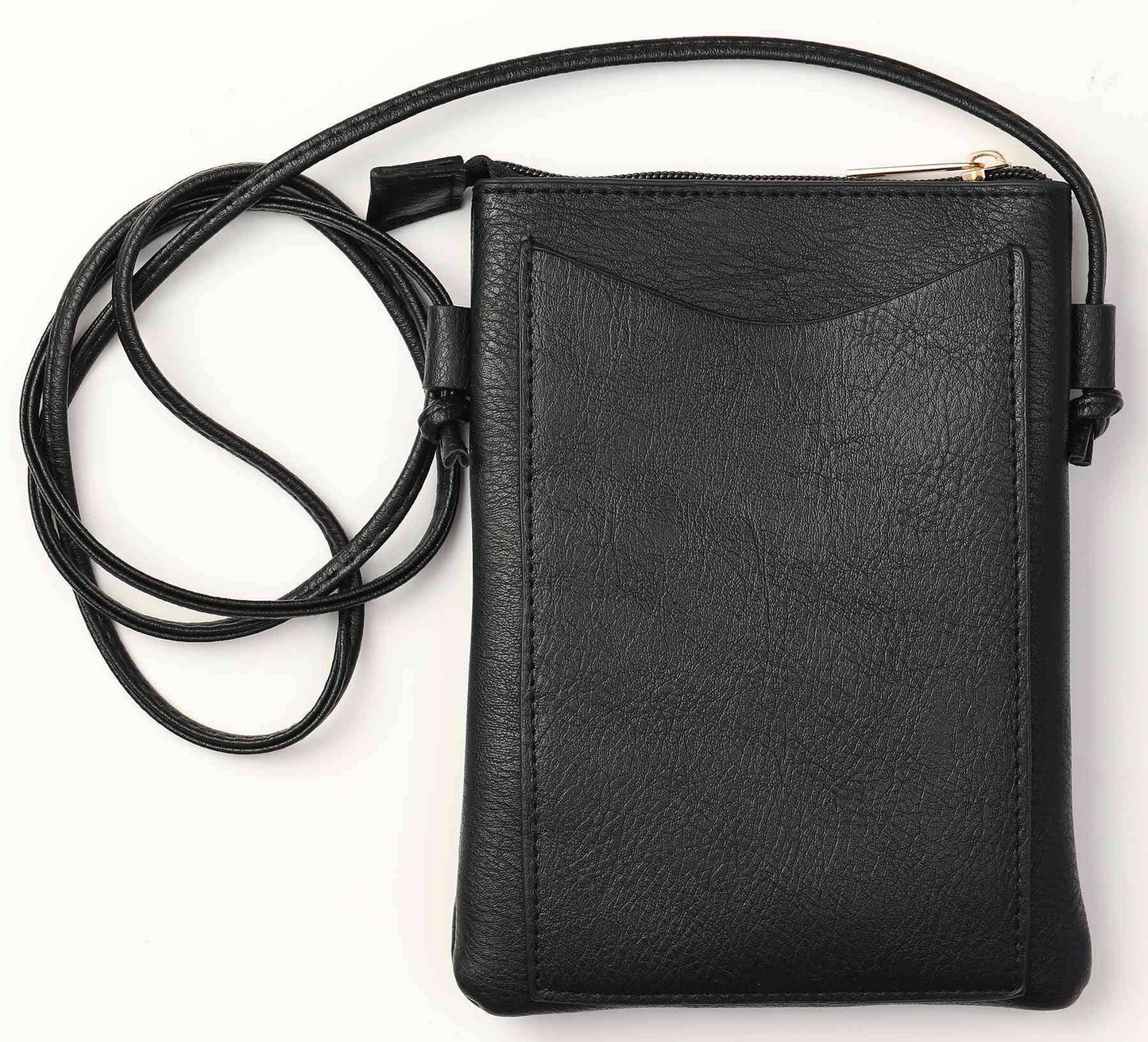 Black - Aztec Lacer cut crossbody cellphone bag