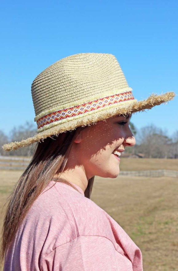 Honolulu Sun Banded Straw Hat