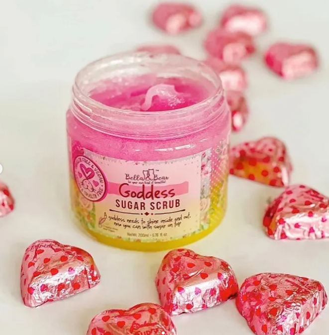 Goddess Sugar Scrub, Body Scrub, with added Soap 6.7oz