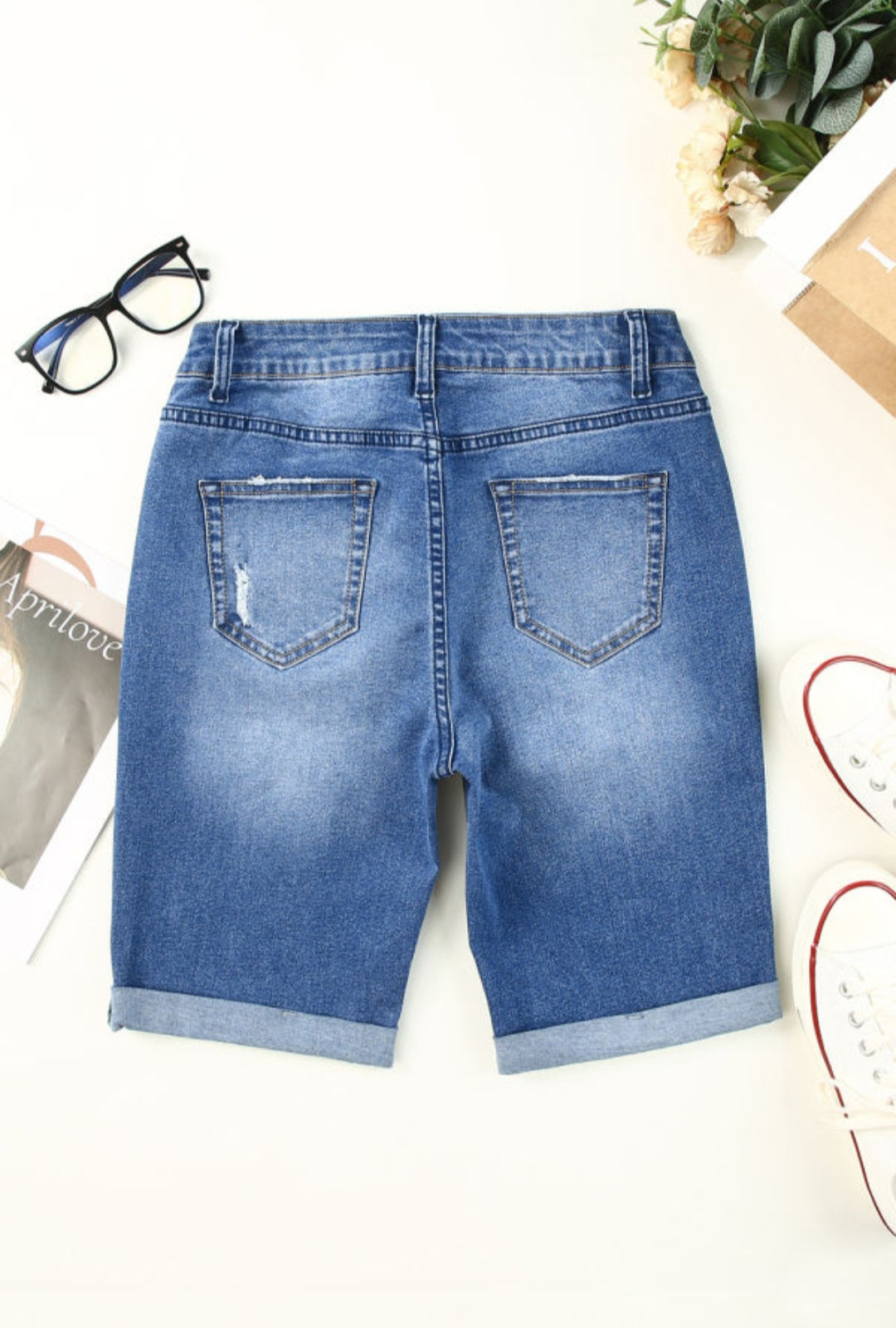 Denim Bermuda Shorts