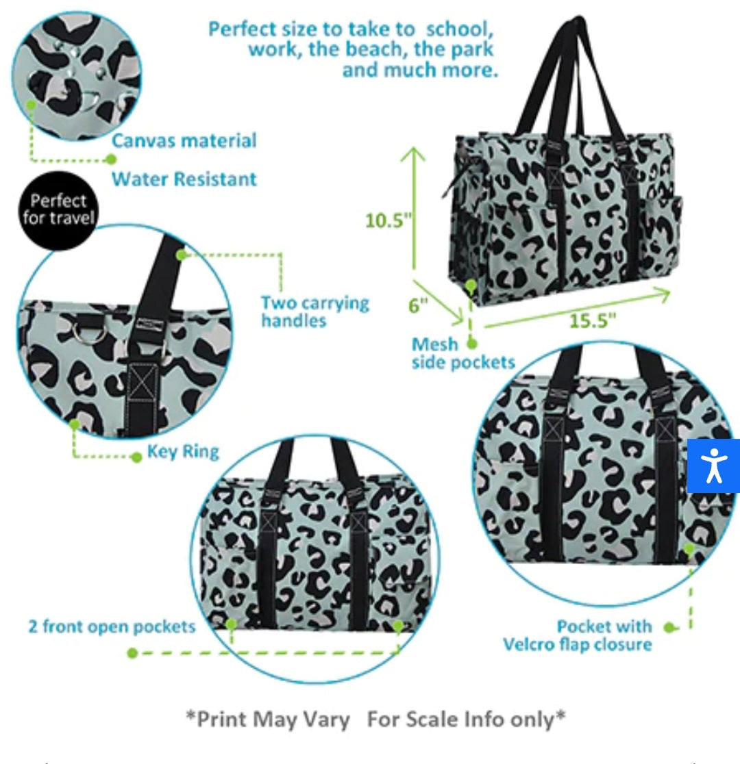 Purrrfect Cheetah Caddy Organizer Tote Bag