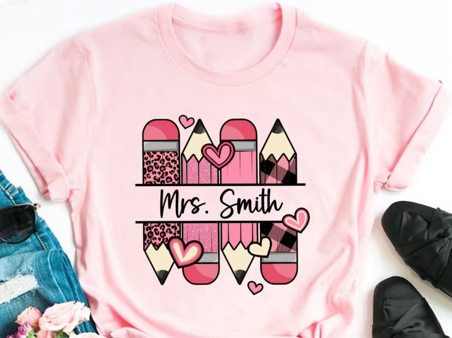 Teaching Sweethearts Personalized Long or Short Sleeve Tee