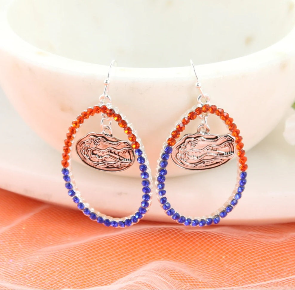 Your Favorite Collegiate Team's Crystal Loop Earrings