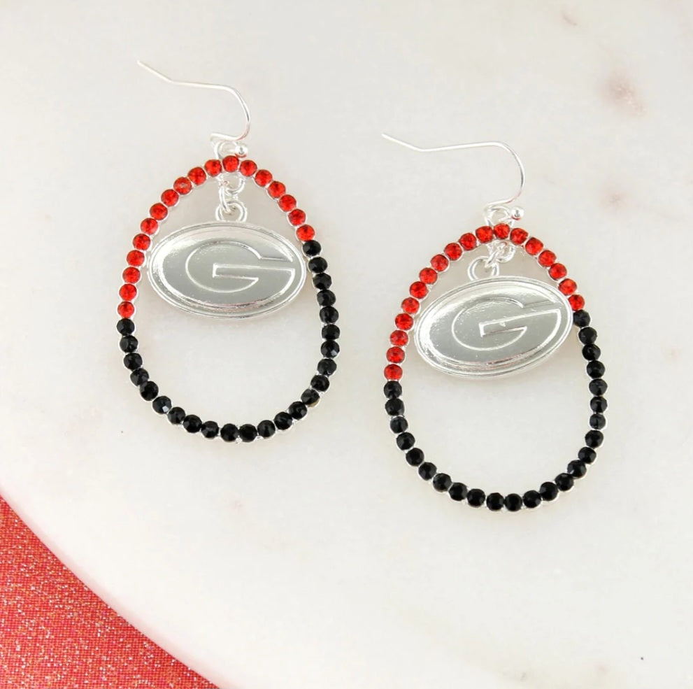 Your Favorite Collegiate Team's Crystal Loop Earrings