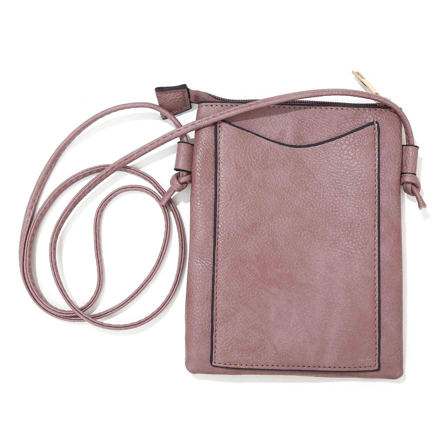 Plum - Birds and Flower Lacer Cut Crossbody cellphone bag